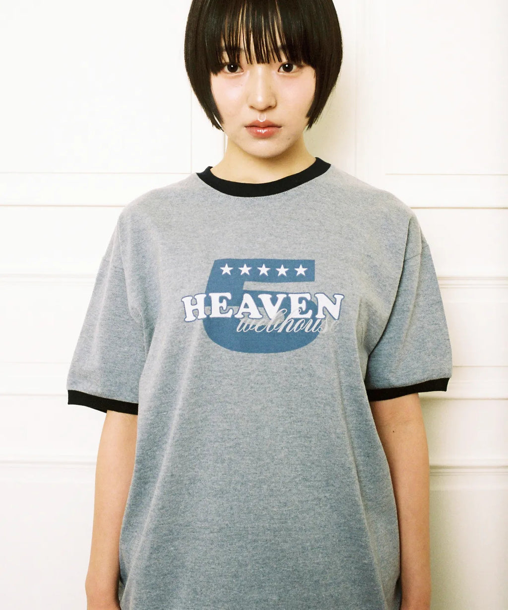 【𝘱𝘳𝘦-𝘰𝘳𝘥𝘦𝘳】Webhouse Heaven 5 Ringer Tee (Grey)