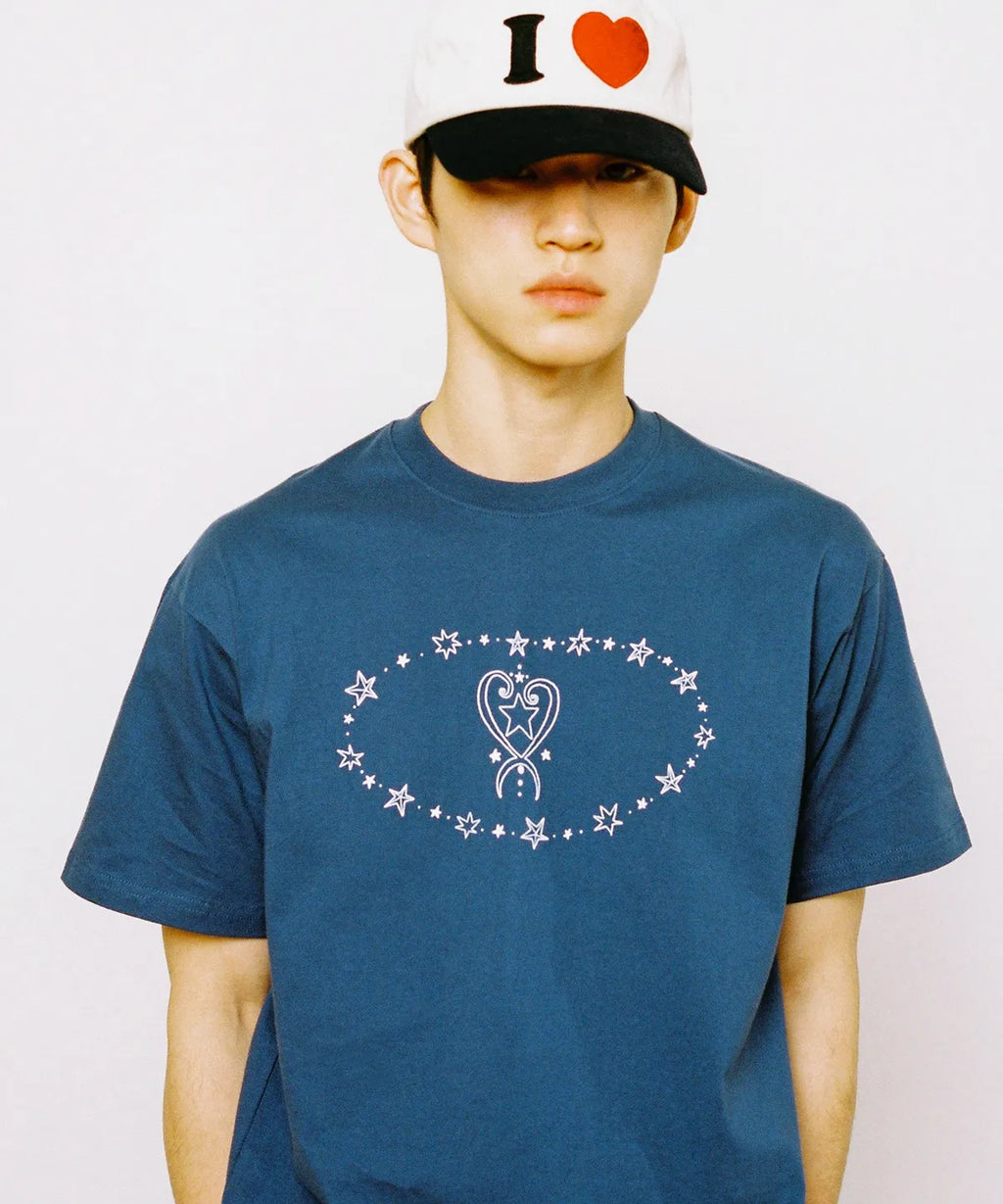 【𝘱𝘳𝘦-𝘰𝘳𝘥𝘦𝘳】Webhouse Heart Loop Tee (Navy)