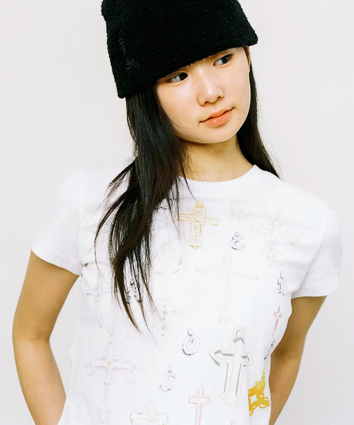 【𝘱𝘳𝘦-𝘰𝘳𝘥𝘦𝘳】Webhouse Sketch Cross Angel Tee (White)