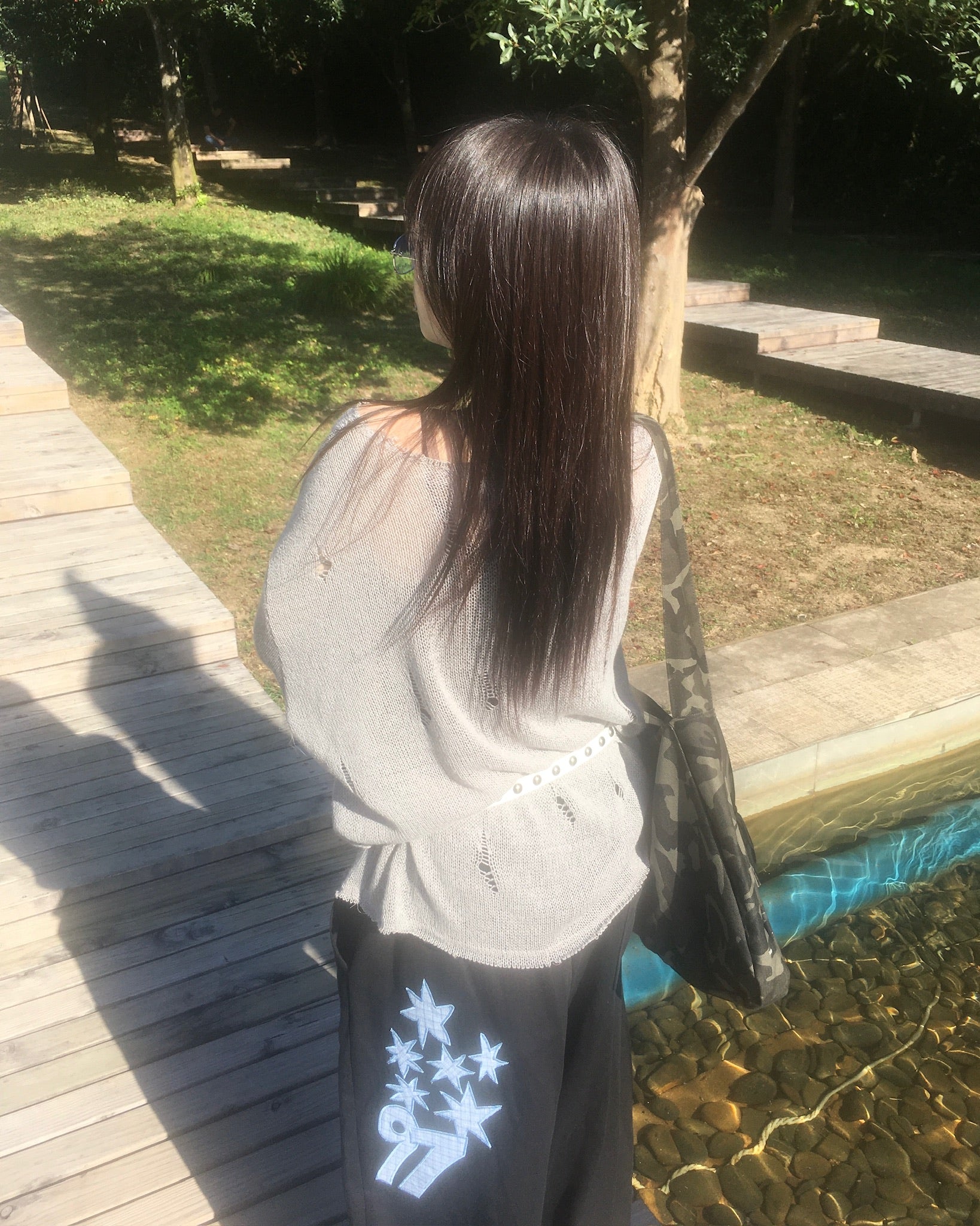 97 patch cotton pants (black)