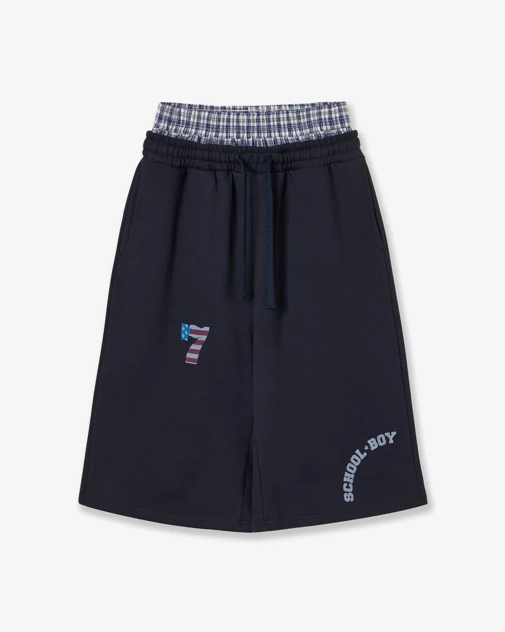 AEAE TRUNK LAYERED SWEATSHORTS (NAVY)