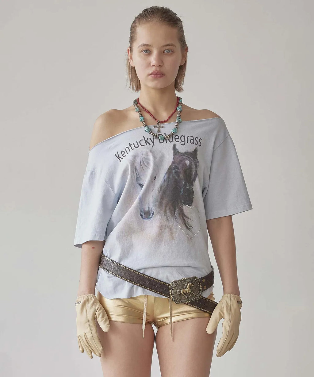 【𝘱𝘳𝘦-𝘰𝘳𝘥𝘦𝘳】SCULPTOR Sheriff Cut Out Tee Misty Blue