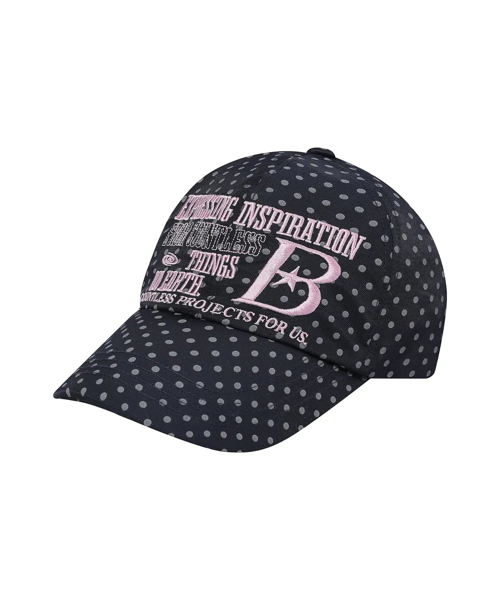 BAUF B LOGO Ball Cap (Dot Navy)