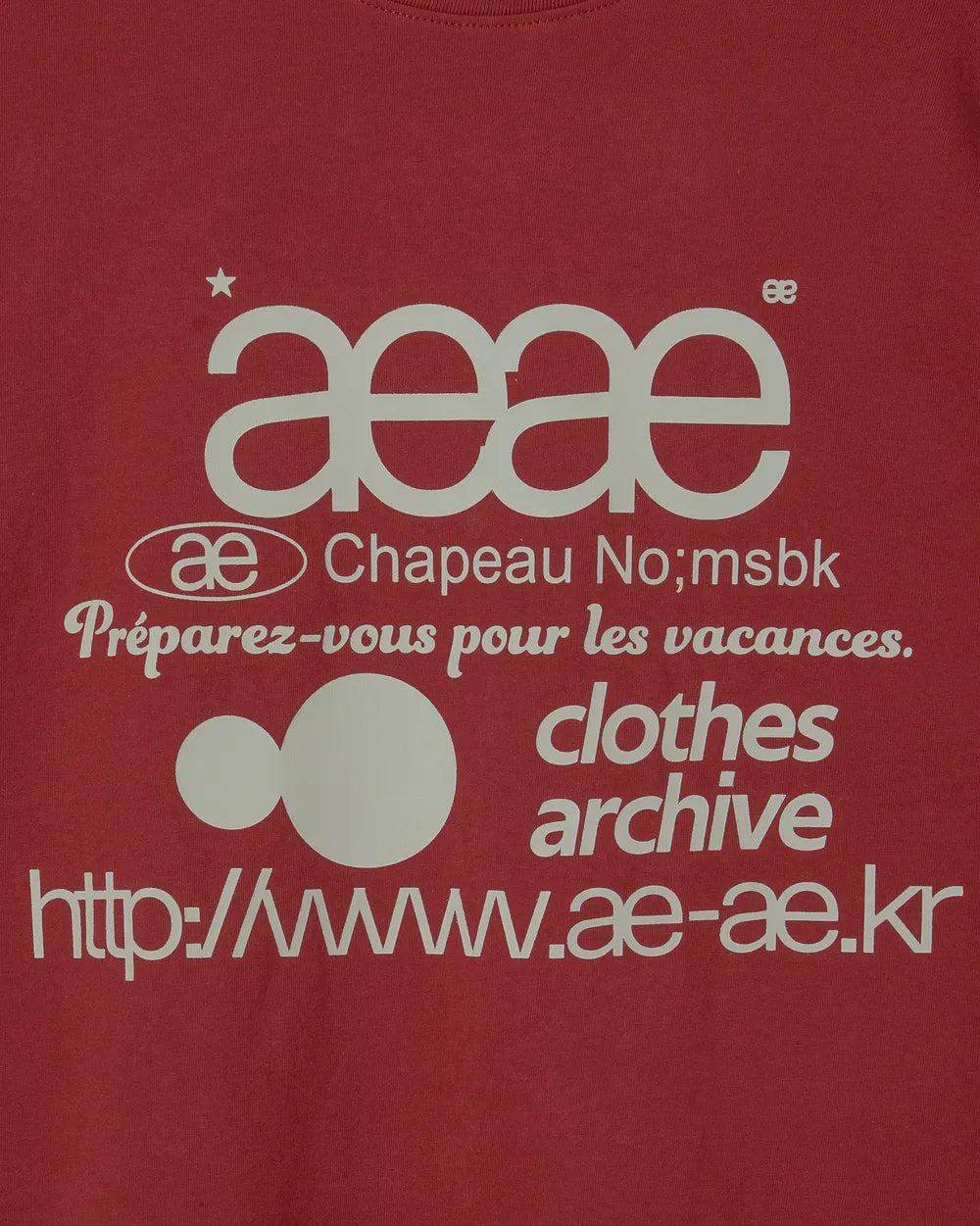 AEAE WEB LOGO T-SHIRTS (BURGUNDY)