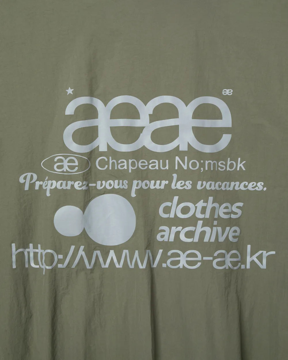 AEAE WEB LOGO TEAM JACKET (KHAKI)