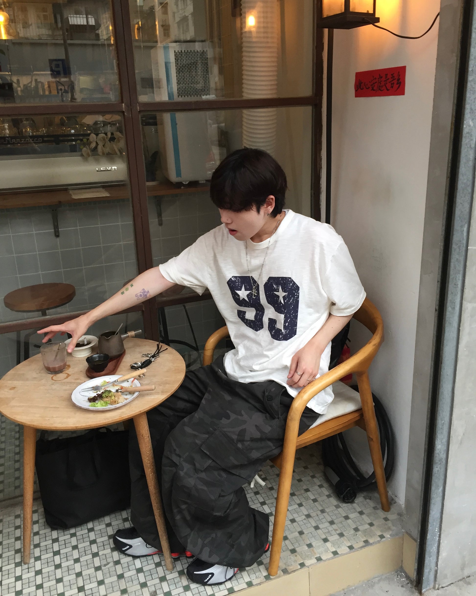 99 painted tee (white)