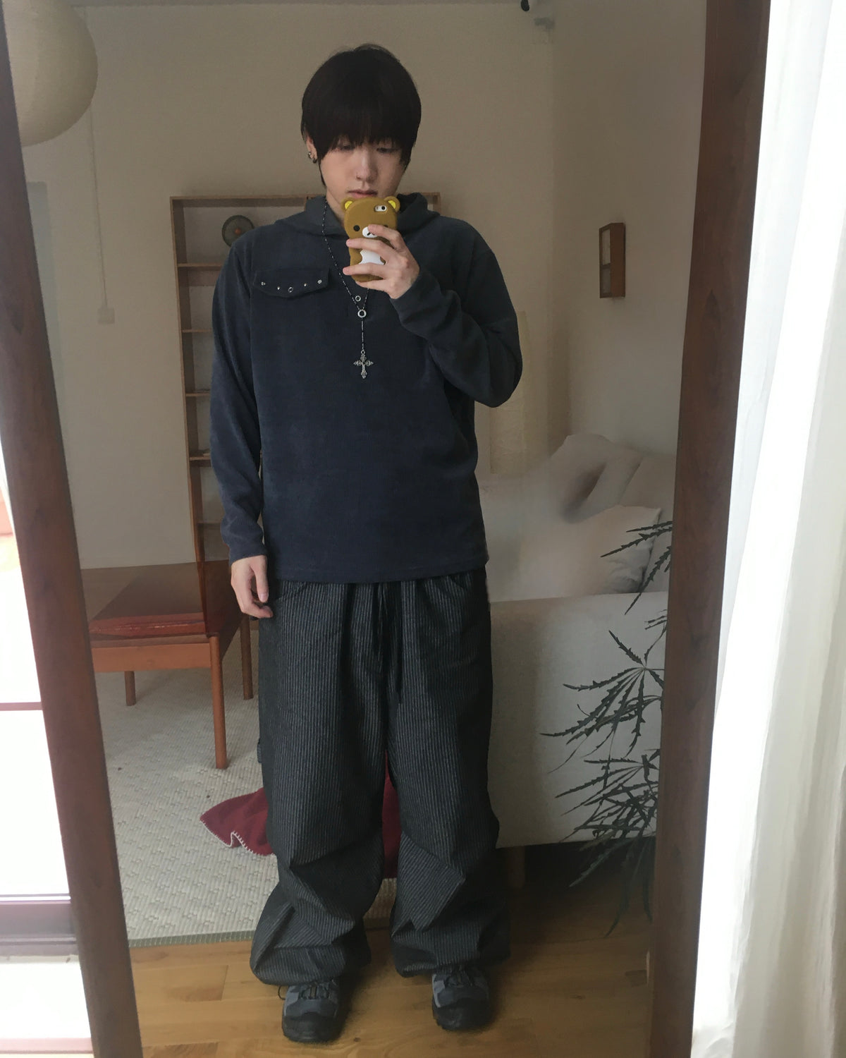 sun striped pants (black)