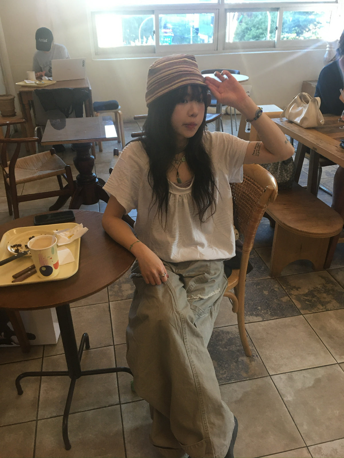 (★best) textured off shoulder blouse
