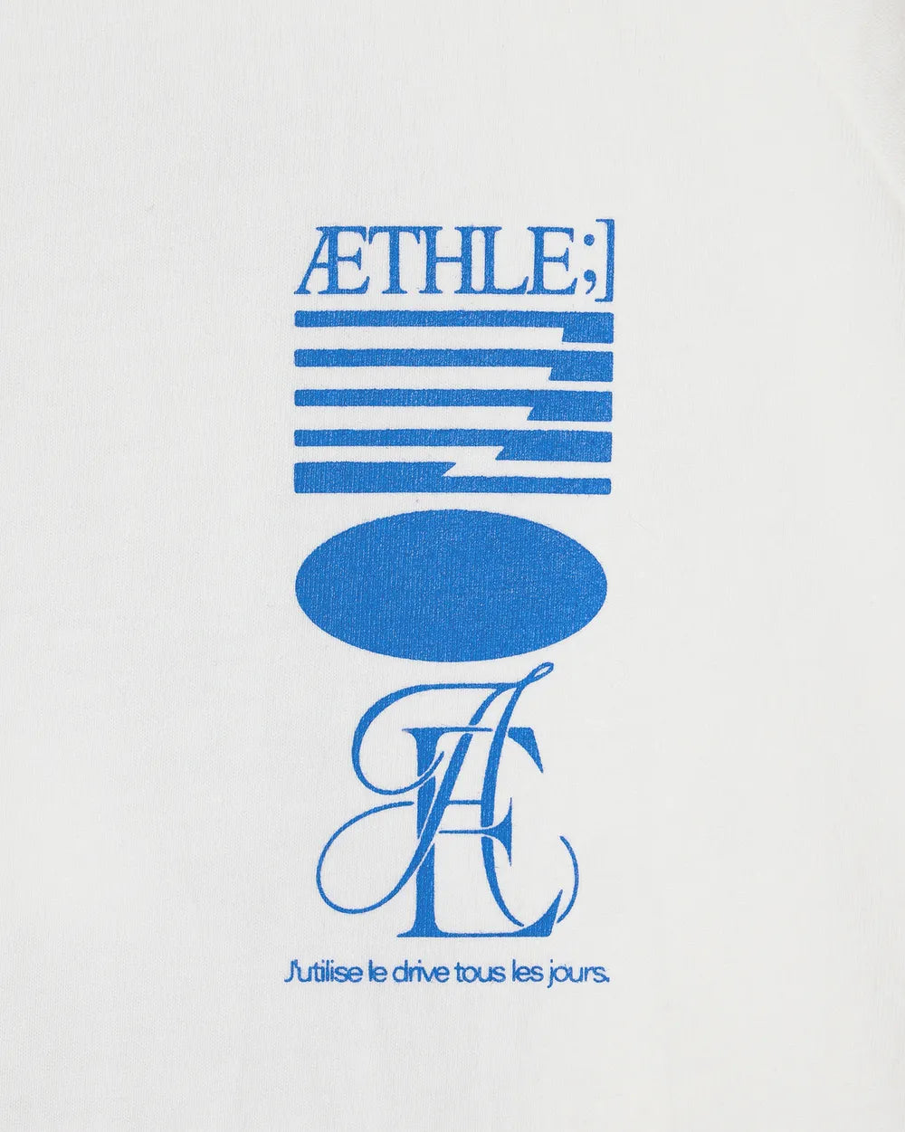 AEAE ATHLETE STRIPE HALF T-SHIRTS (WHITE)