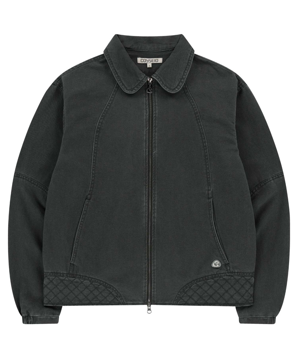 ✪【𝘱𝘳𝘦-𝘰𝘳𝘥𝘦𝘳】coyseio round collar stitch jacket (grey)