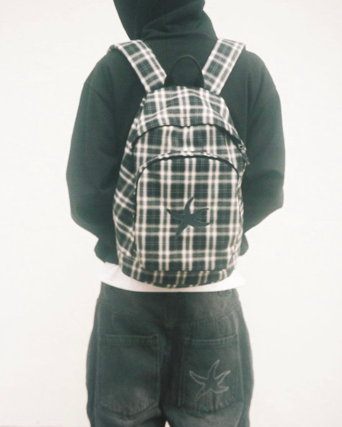 TCM STARFISH CHECK BACKPACK (BLACK)
