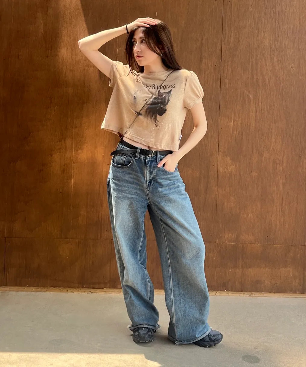 【𝘱𝘳𝘦-𝘰𝘳𝘥𝘦𝘳】SCULPTOR Kentucky Stud Baby Tee Cream