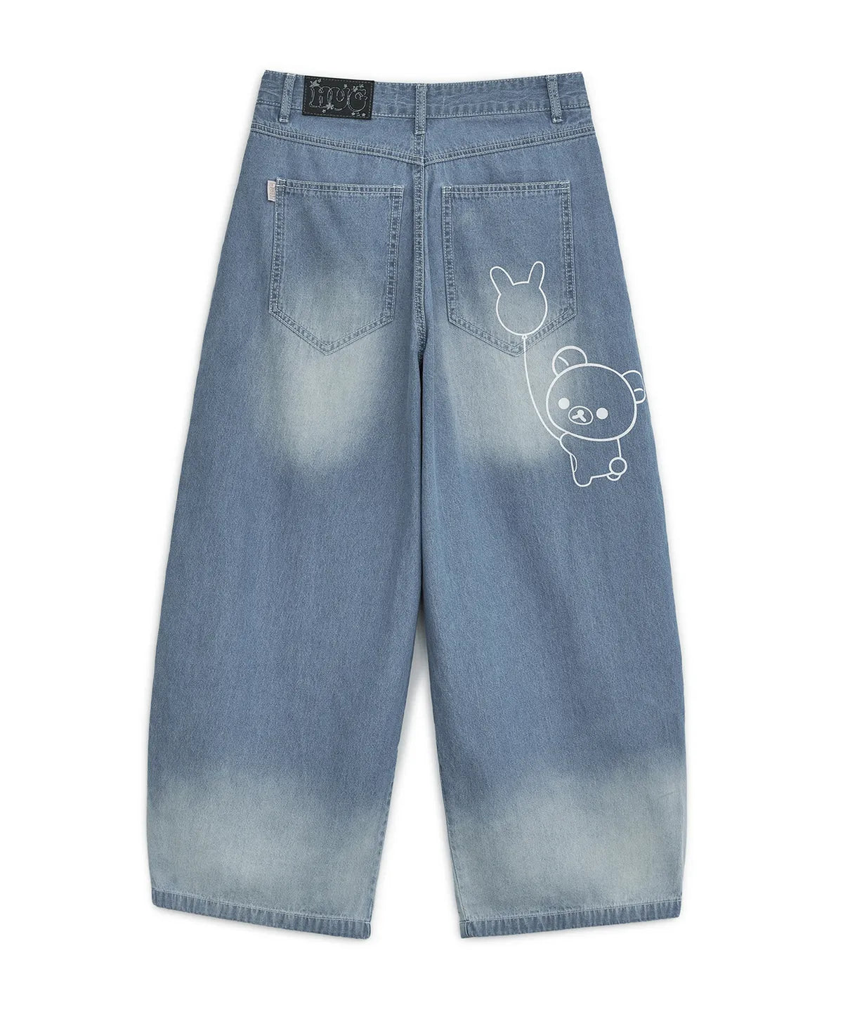 HUGYOURSKIN KORILAKKUMA WASHED JEANS (BLUE)