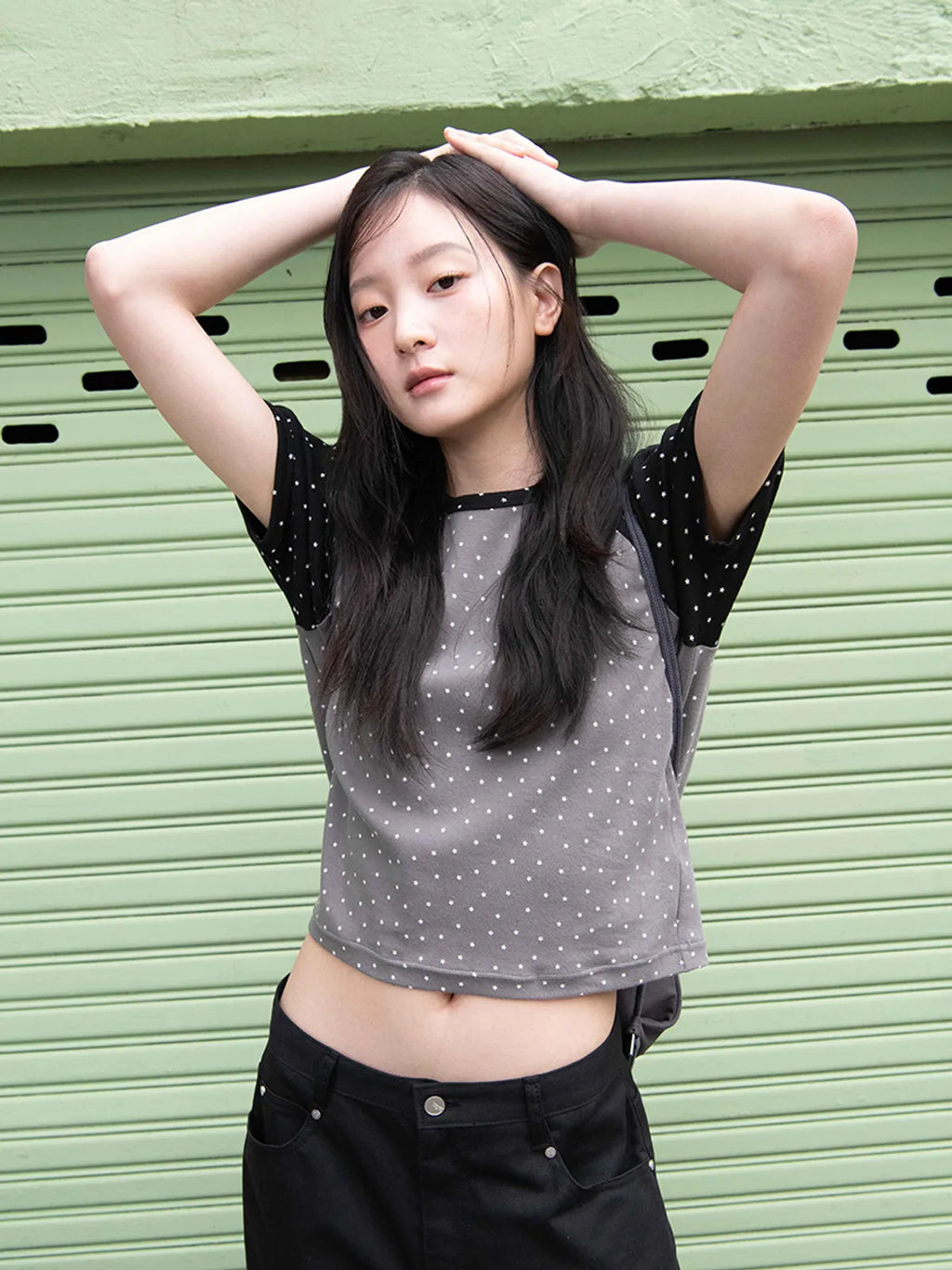 【𝘱𝘳𝘦-𝘰𝘳𝘥𝘦𝘳】OAFISH Mini Star Raglan T-Shirt (Charcoal)