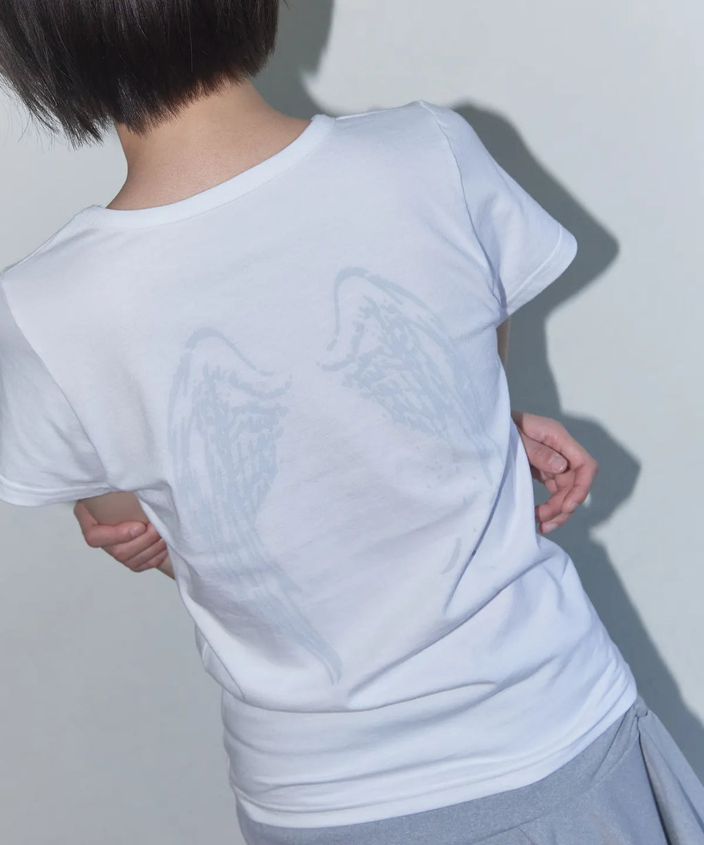 【𝘱𝘳𝘦-𝘰𝘳𝘥𝘦𝘳】FANCY CLUB Rivers of Heaven Crop Tee (GRAY)