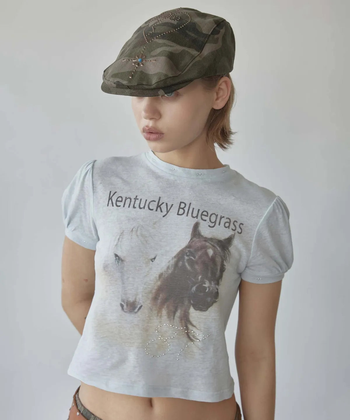 【𝘱𝘳𝘦-𝘰𝘳𝘥𝘦𝘳】SCULPTOR Kentucky Stud Baby Tee Baby Blue