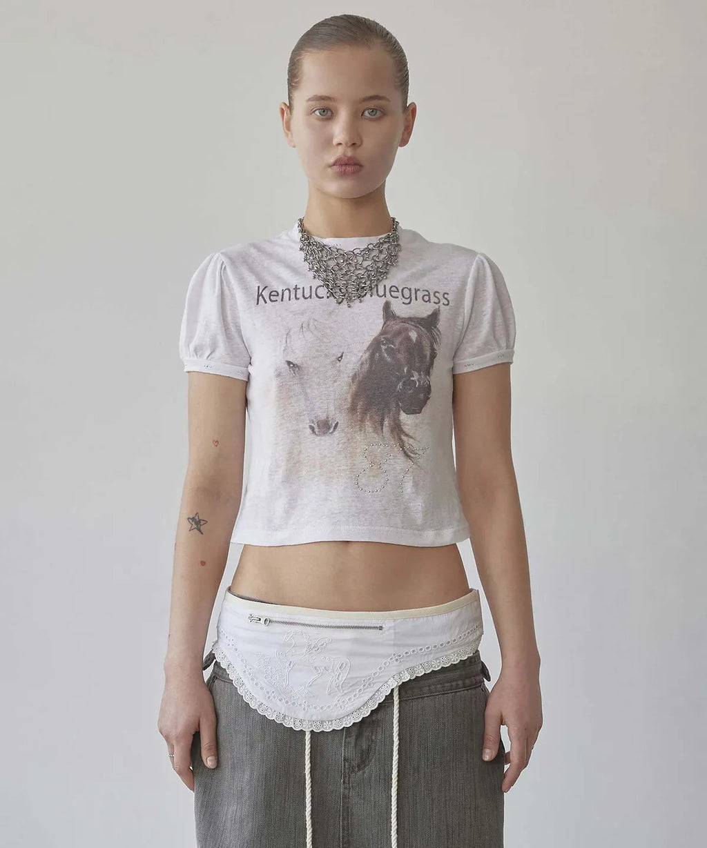 【𝘱𝘳𝘦-𝘰𝘳𝘥𝘦𝘳】SCULPTOR Kentucky Stud Baby Tee Cream