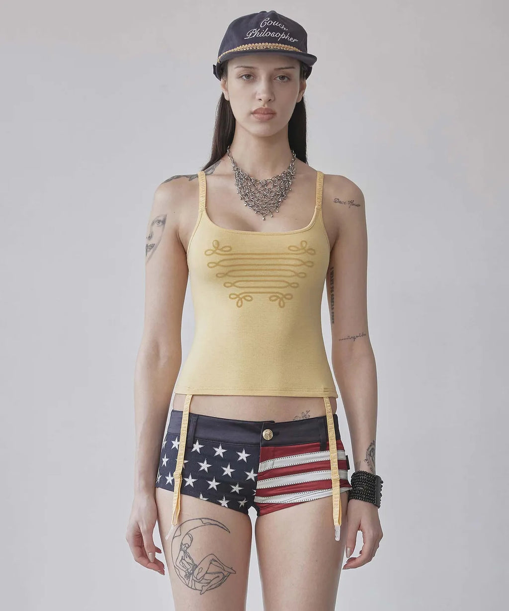 【𝘱𝘳𝘦-𝘰𝘳𝘥𝘦𝘳】SCULPTOR Garter Reversible Top Yellow