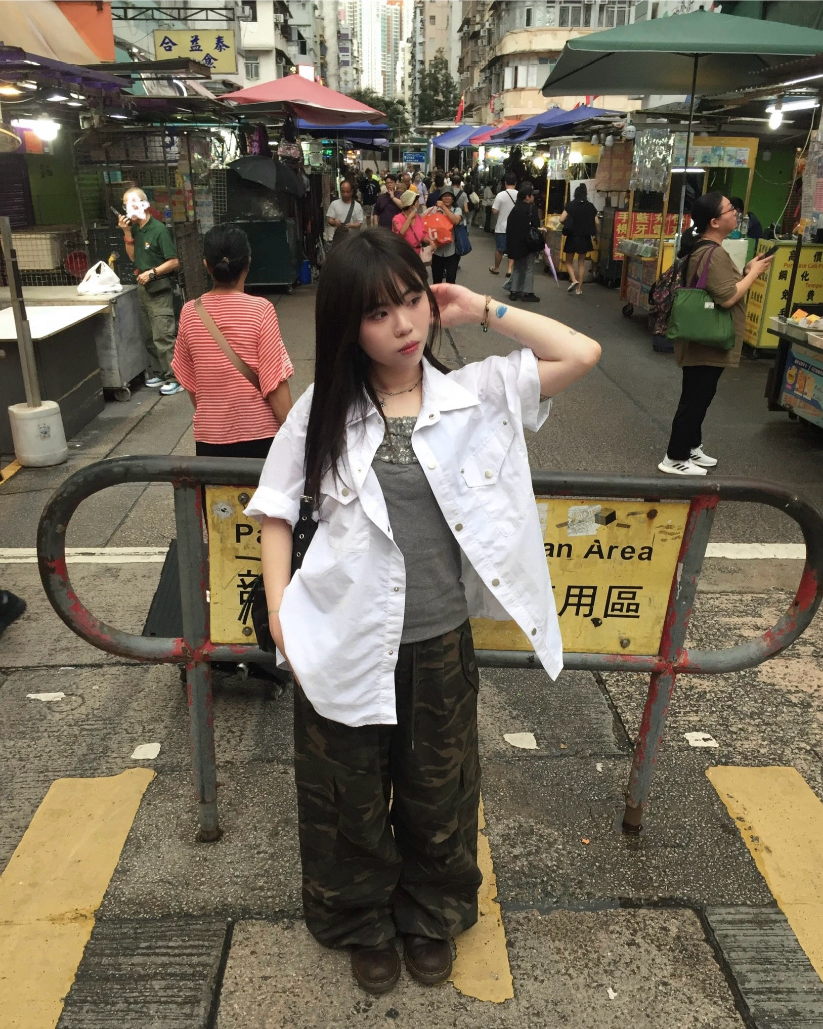 (in stock) military camo work pants (khaki)
