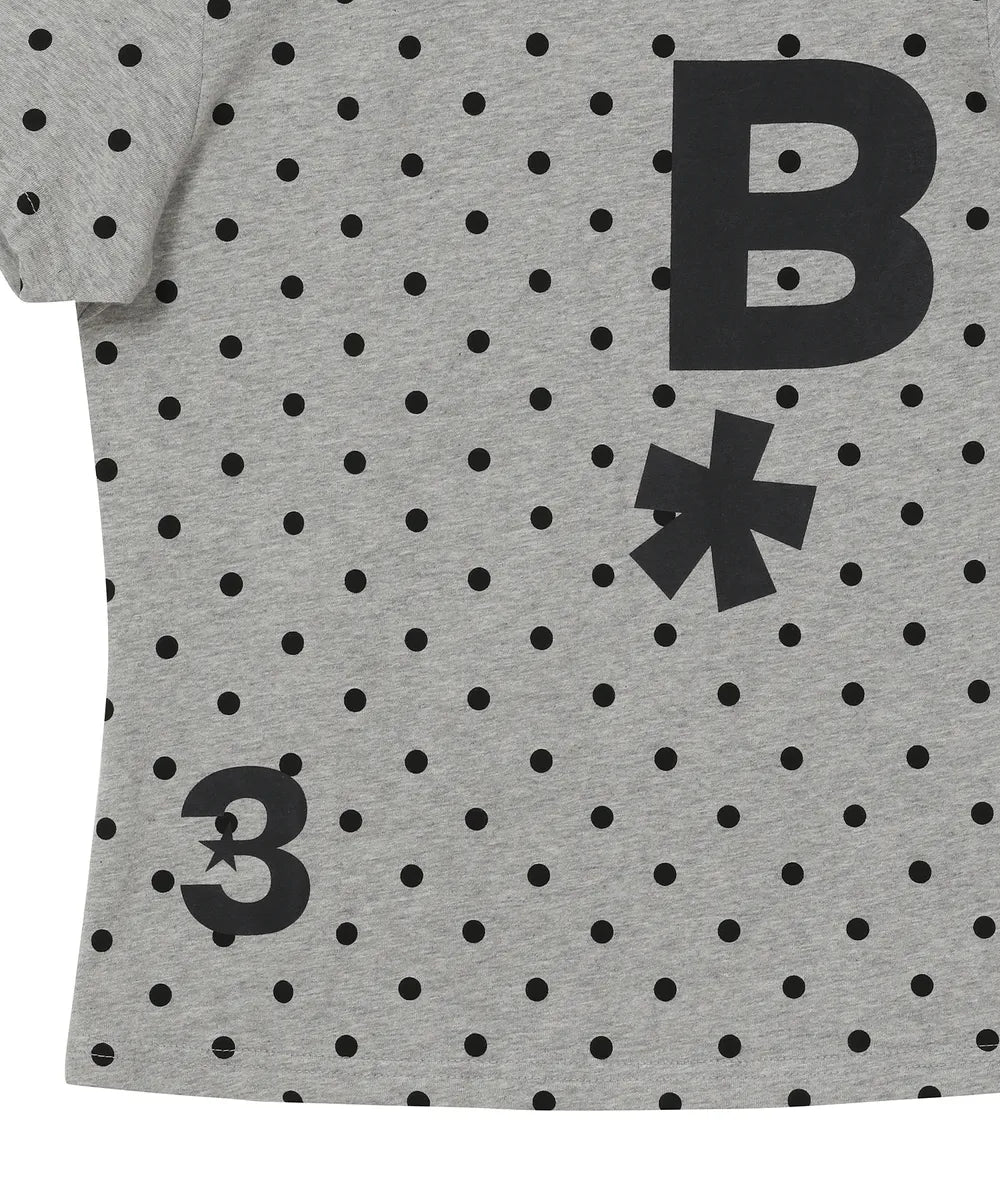 BAUF B LOGO SLIM FIT T-SHIRT (DOT GREY)