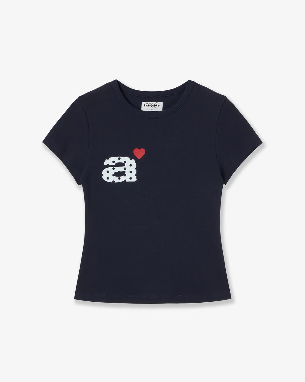 AEAE DOT SMALL LETTER TEE (NAVY)