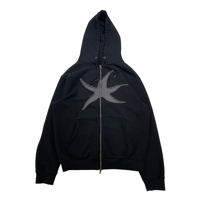 TCM STARFISH HOODED ZIP-UP (BLACK)