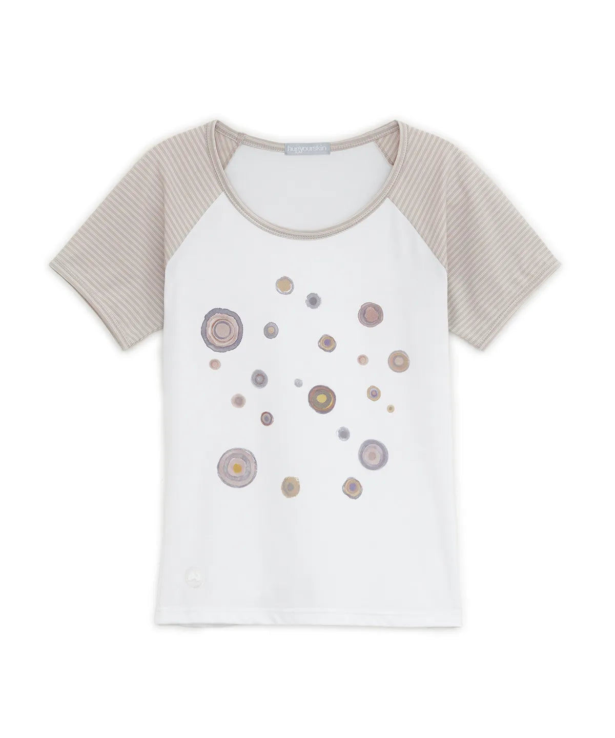 HUGYOURSKIN GOMPANG-EE RINGER TEE (BEIGE)