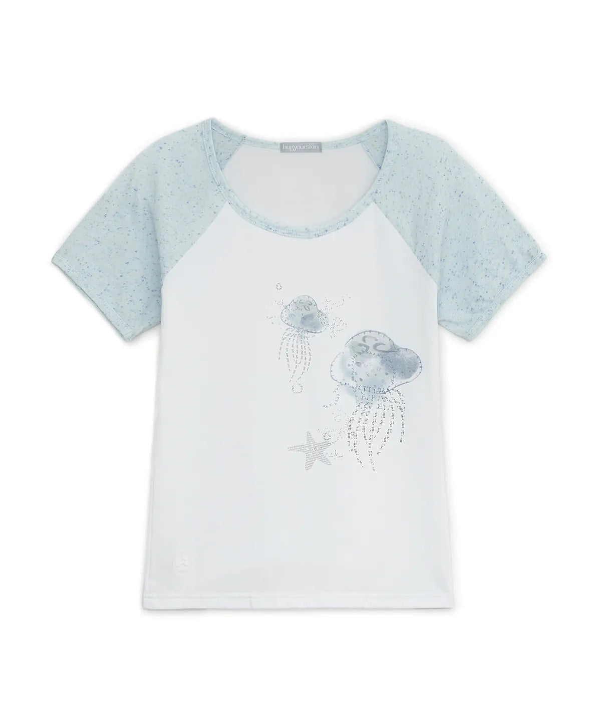 HUGYOURSKIN JELLY FISH RINGER TEE (BLUE)