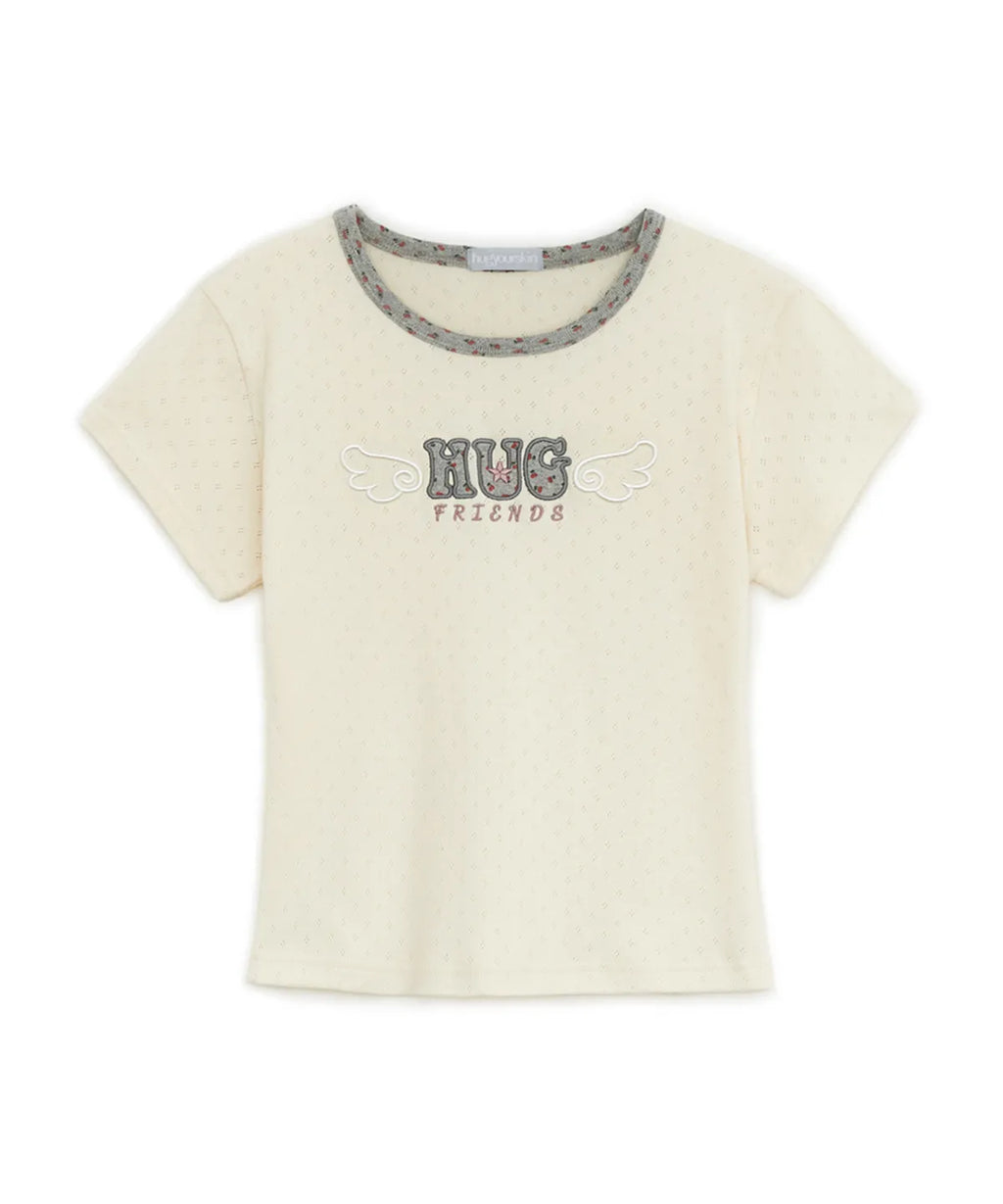 HUGYOURSKIN HUG FRIENDS TEE (LEMON)