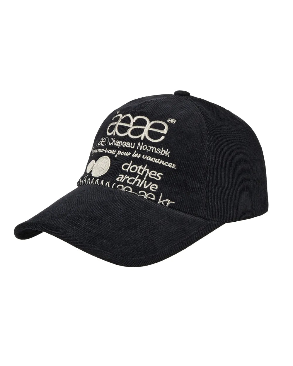 AEAE WEB LOGO CORDUROY CAP (DARK NAVY)