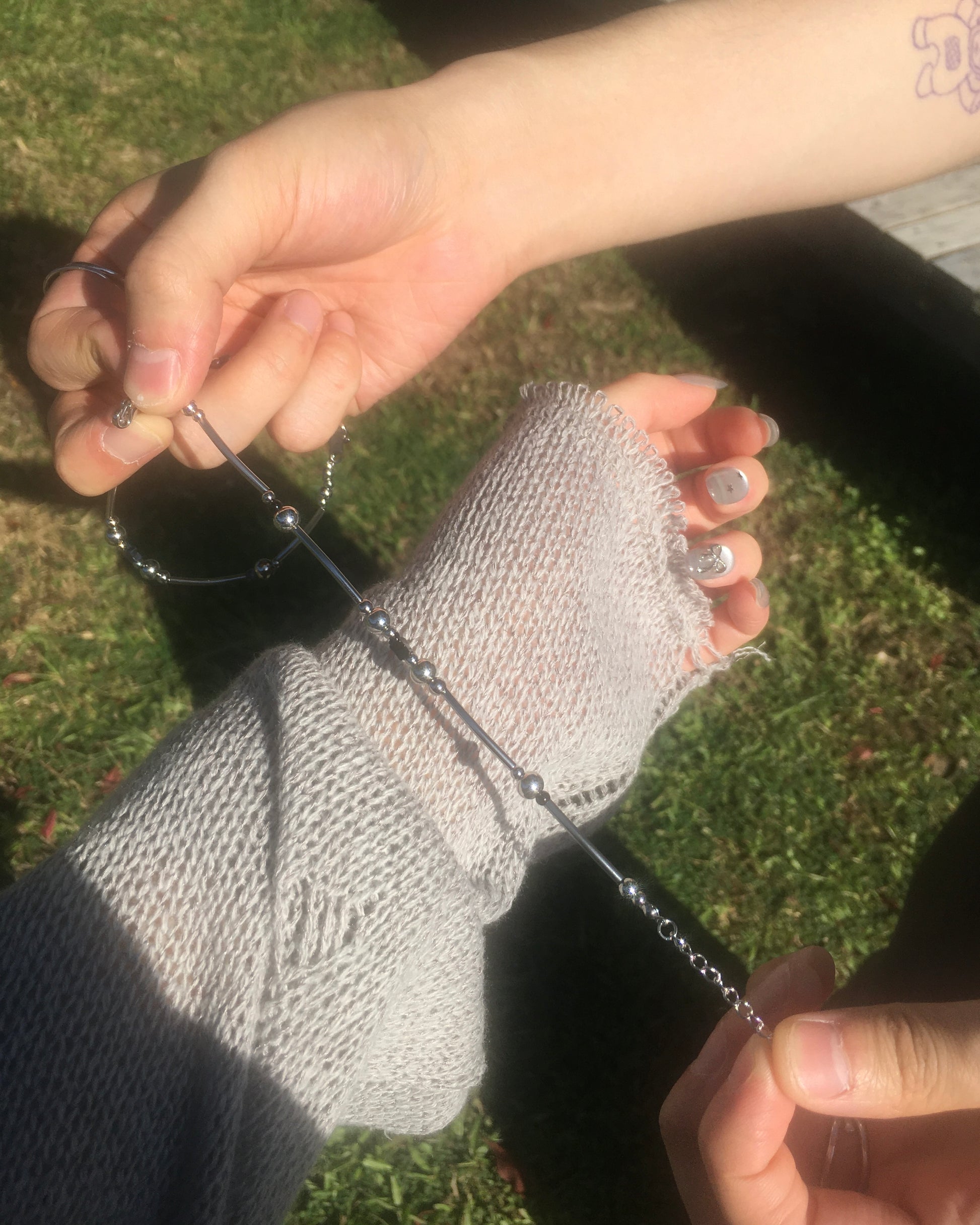 galaxy star bracelet (black)