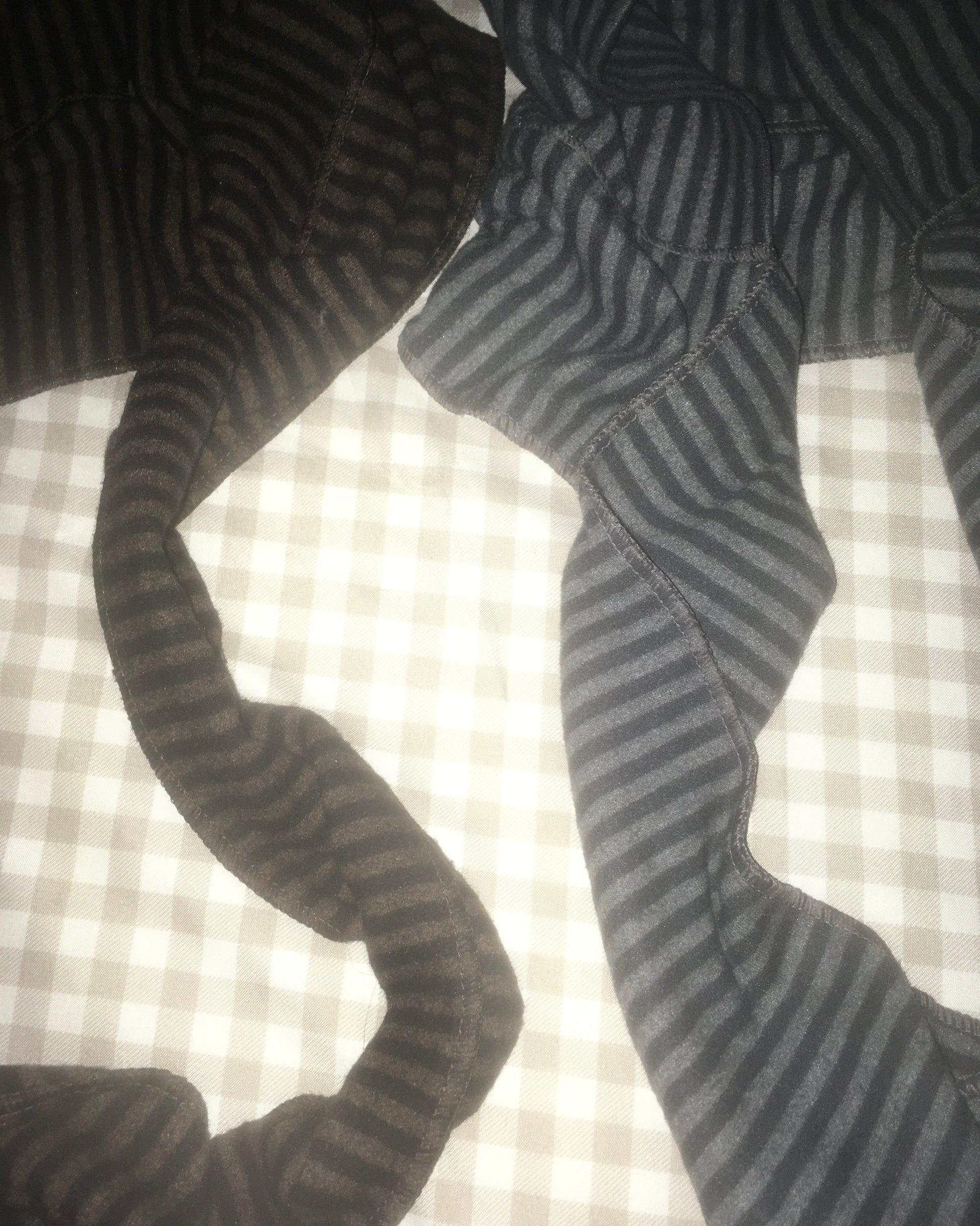 striped hooded scarf (navy)