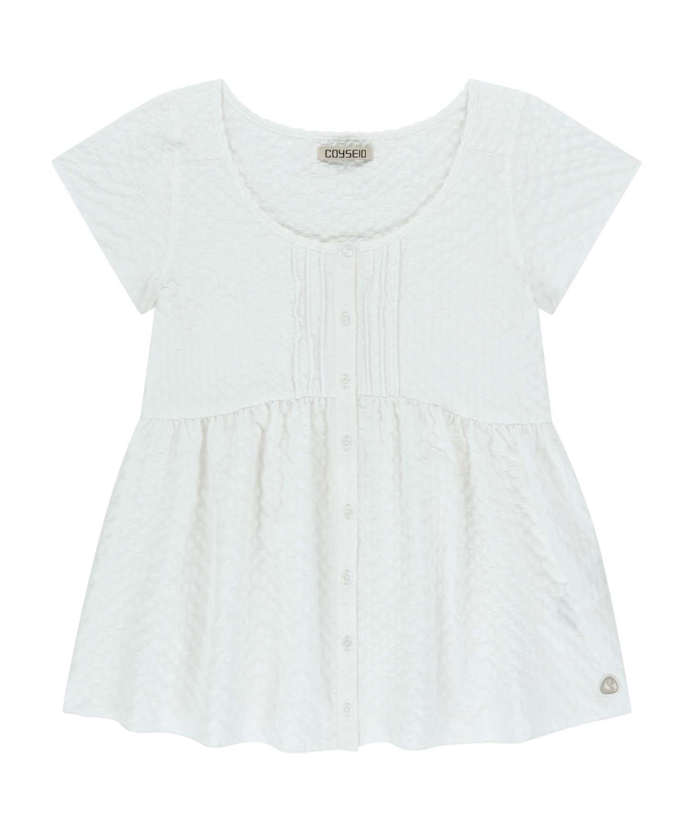 ✪【𝘱𝘳𝘦-𝘰𝘳𝘥𝘦𝘳】coyseio pintuck blouse (white)