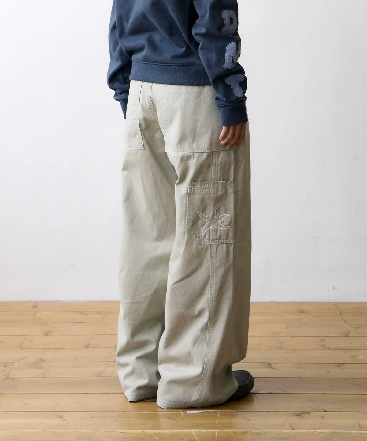 TCM stitch cargo pants (beige grey)