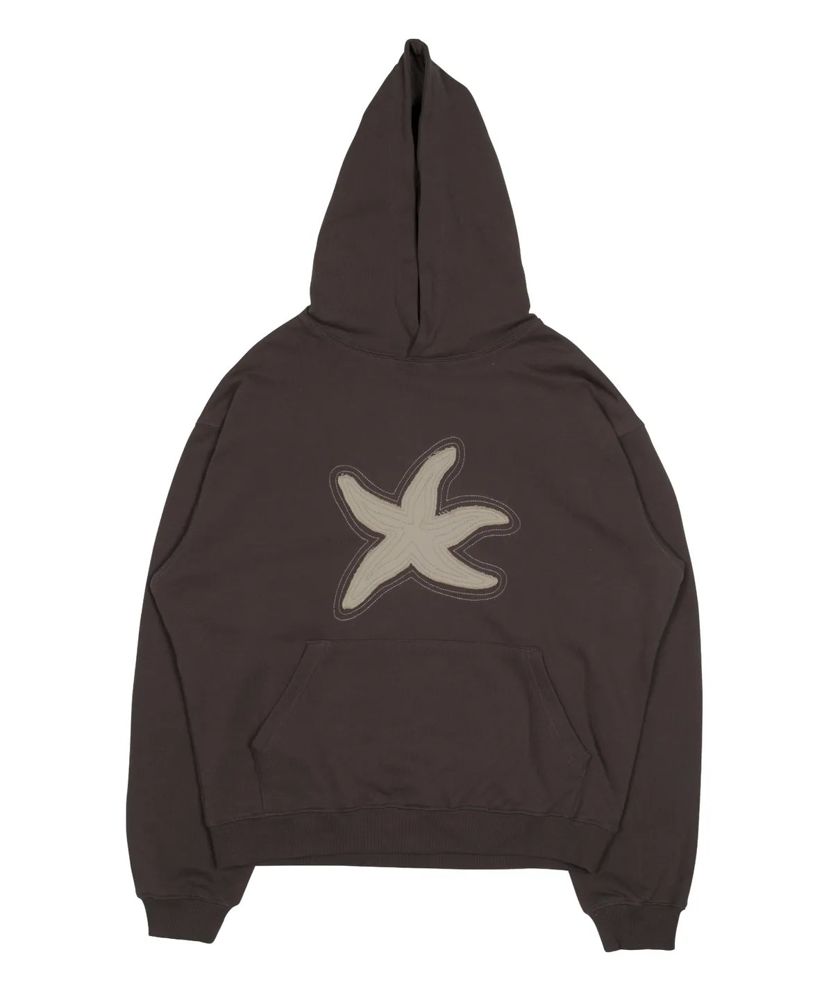 TCM starfish contour hoodie (brown)