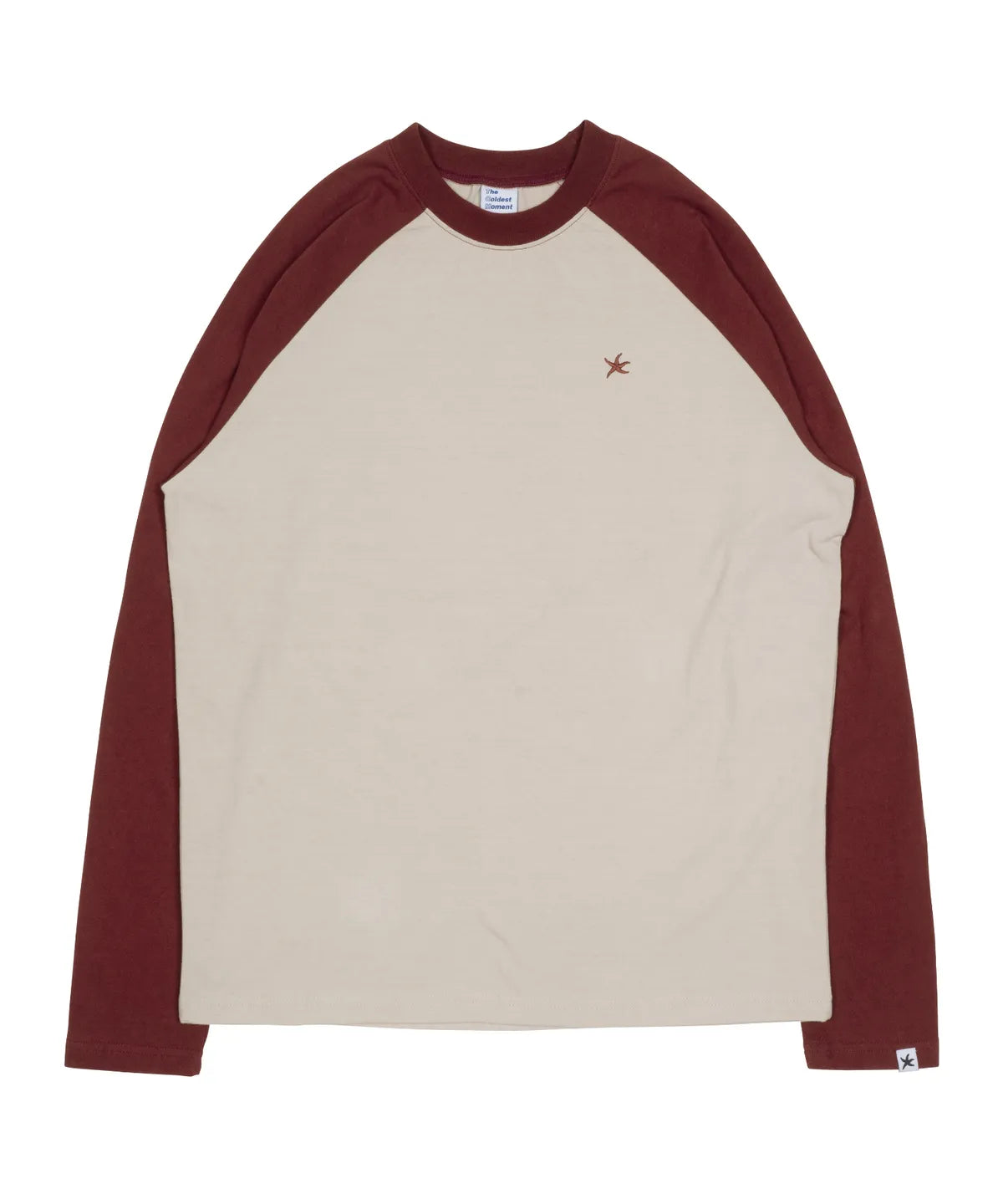 TCM mini logo raglan long sleeve (beige/red)