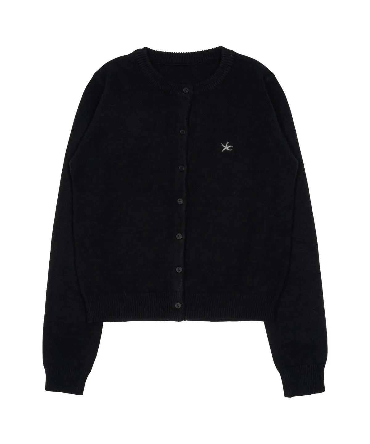TCM mini logo knit cardigan (black)