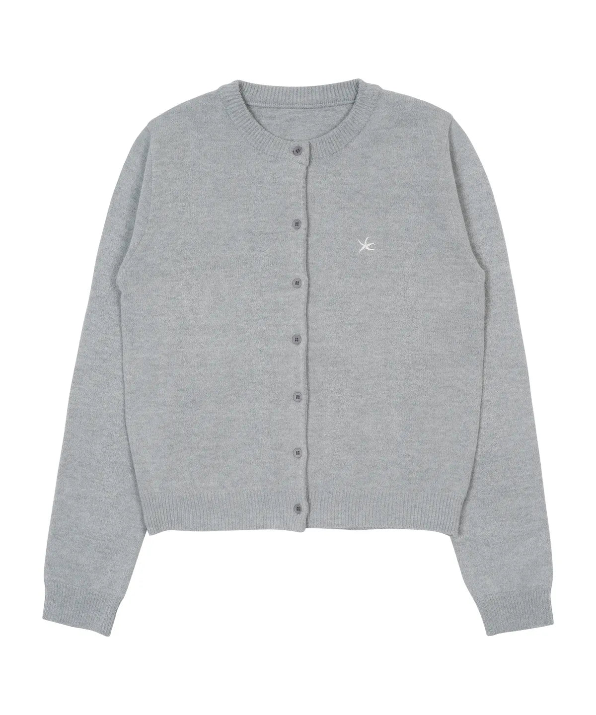 TCM mini logo knit cardigan (grey)