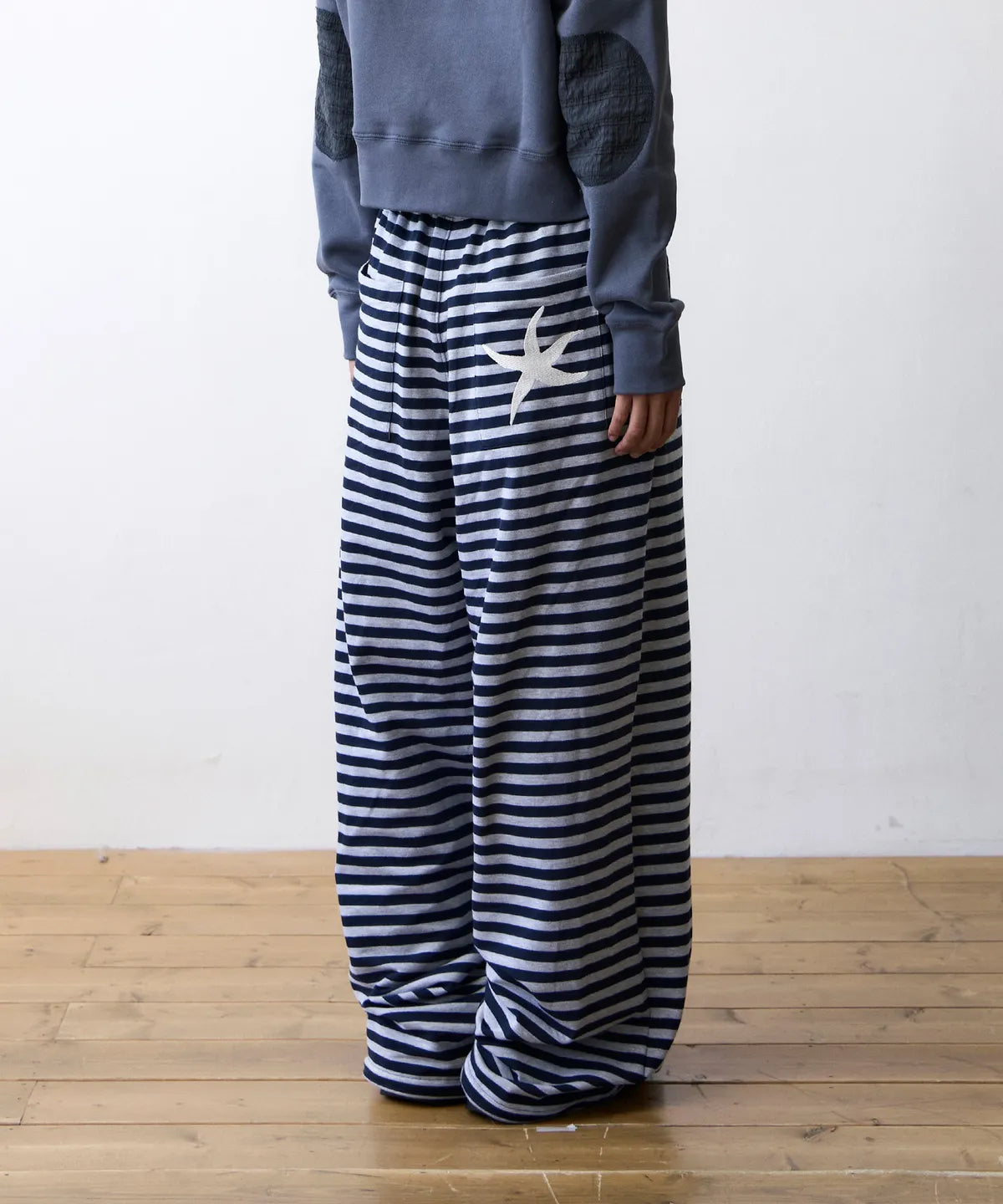TCM stripe sweat pants (navy/charcoal)