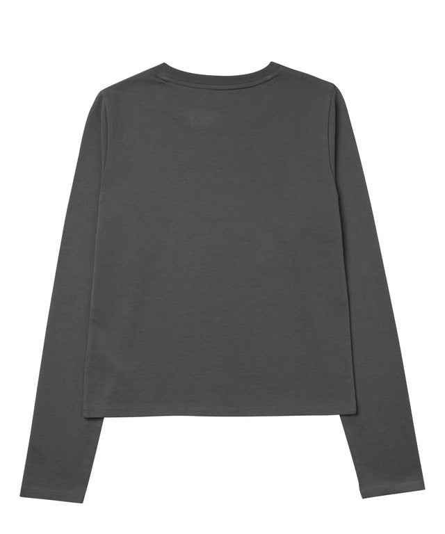 ✪【𝘱𝘳𝘦-𝘰𝘳𝘥𝘦𝘳】coyseio lengna character longsleeves (charcoal)