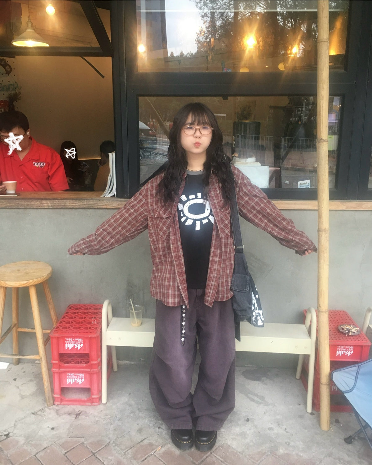 star rivet washed jeans (women)