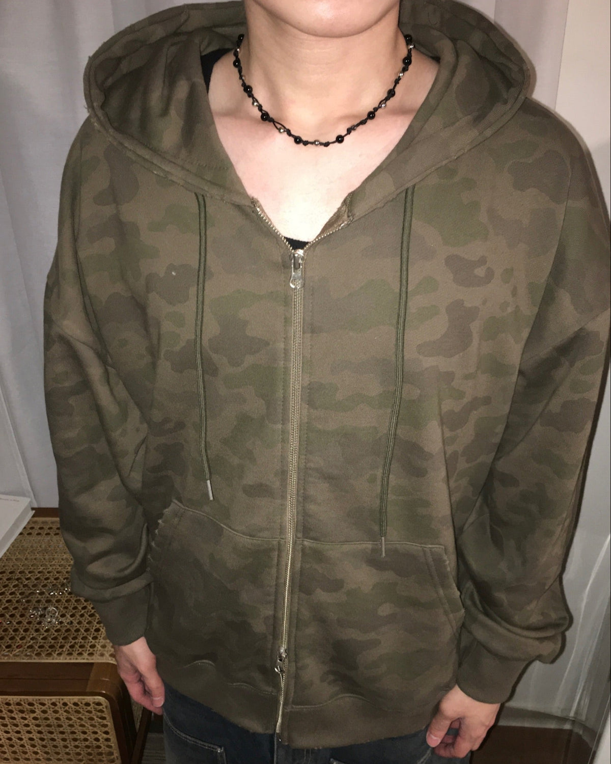 camo damaged jacket