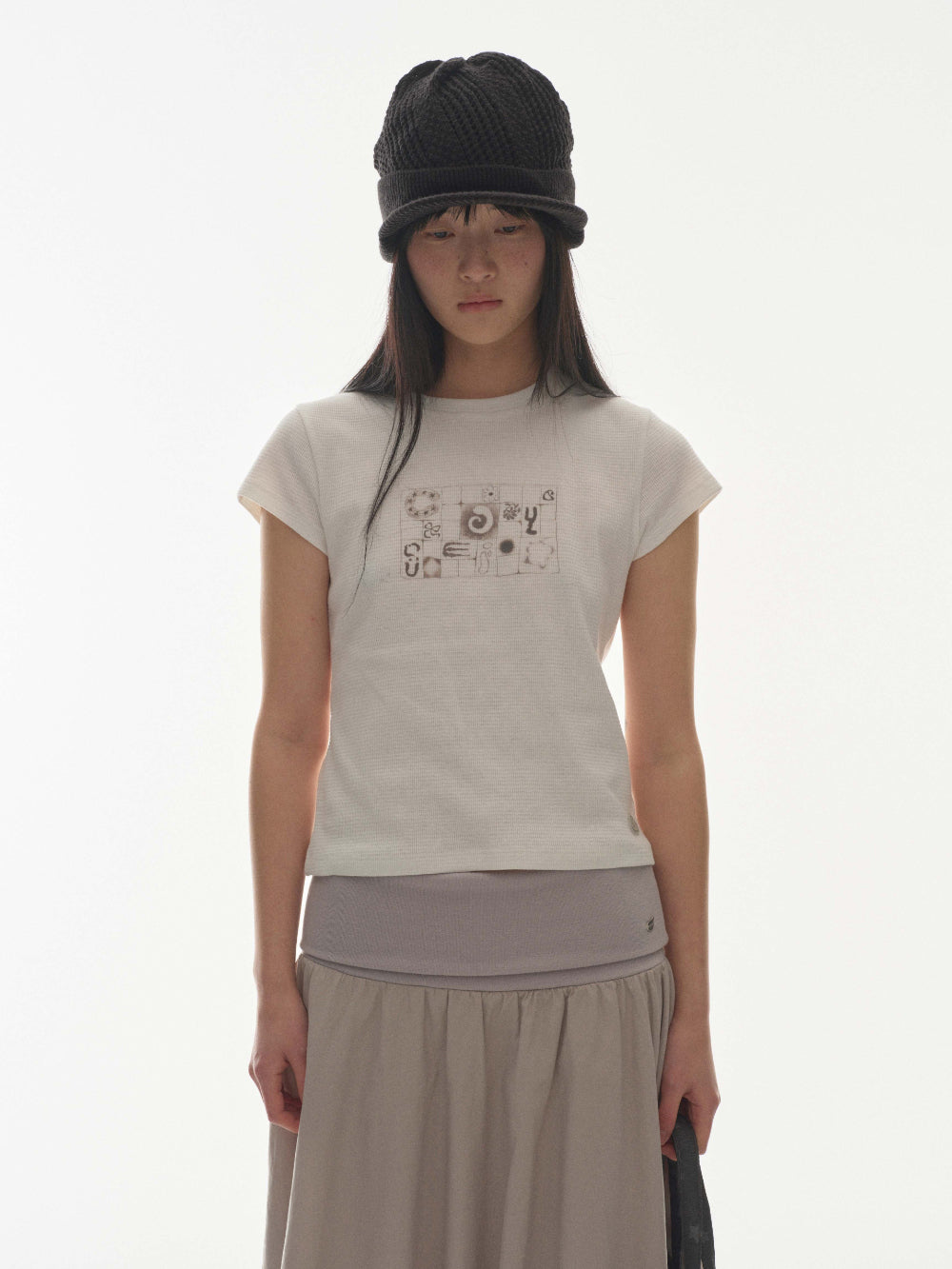 ✪【𝘱𝘳𝘦-𝘰𝘳𝘥𝘦𝘳】coyseio coy waffle t-shirt (2 color)