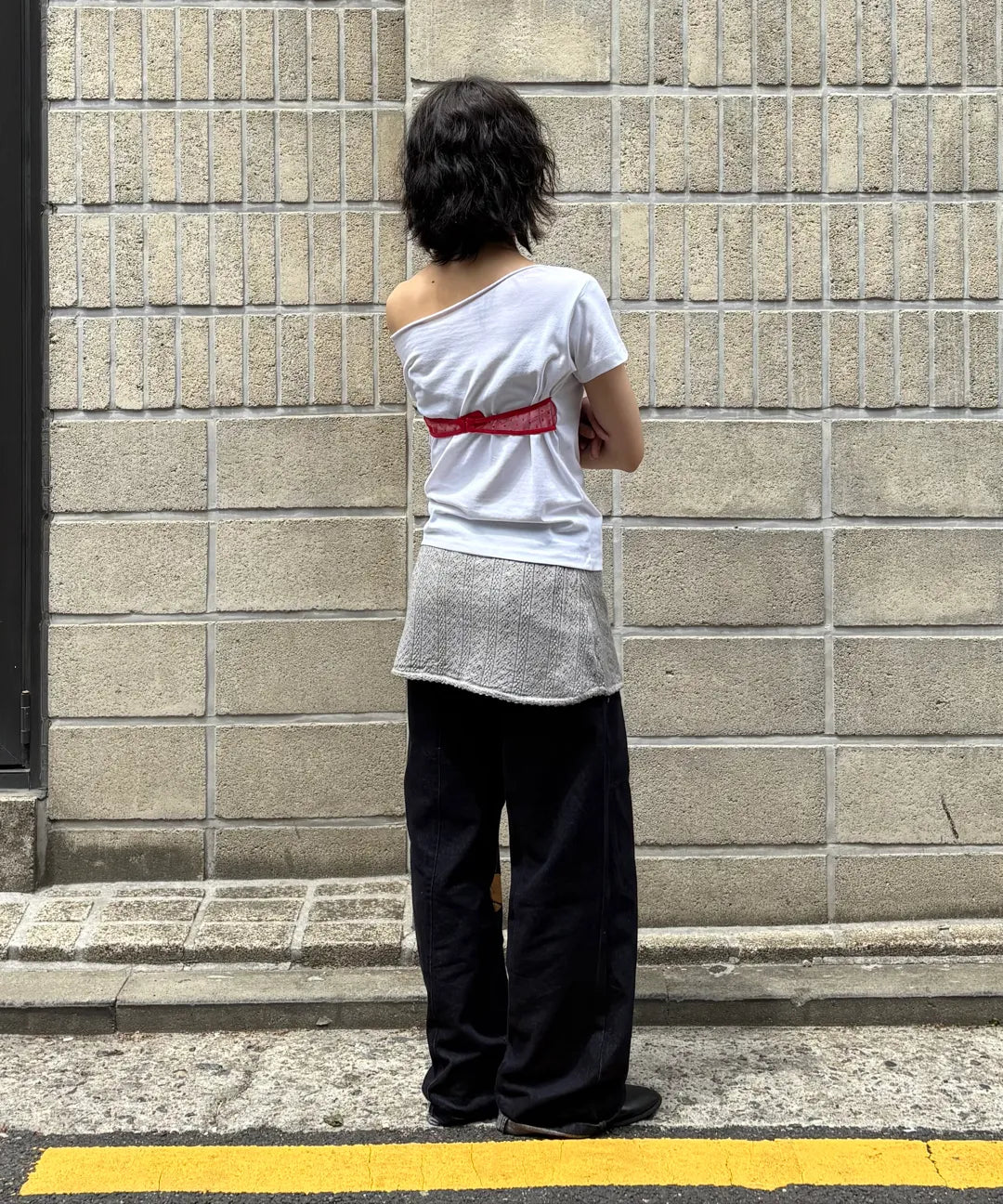 【𝘱𝘳𝘦-𝘰𝘳𝘥𝘦𝘳】SCULPTOR Hook Me Up Layered Tee Pale Pink