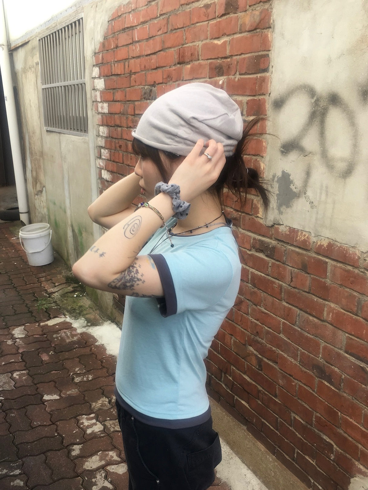 basic layer crop tee (mint)