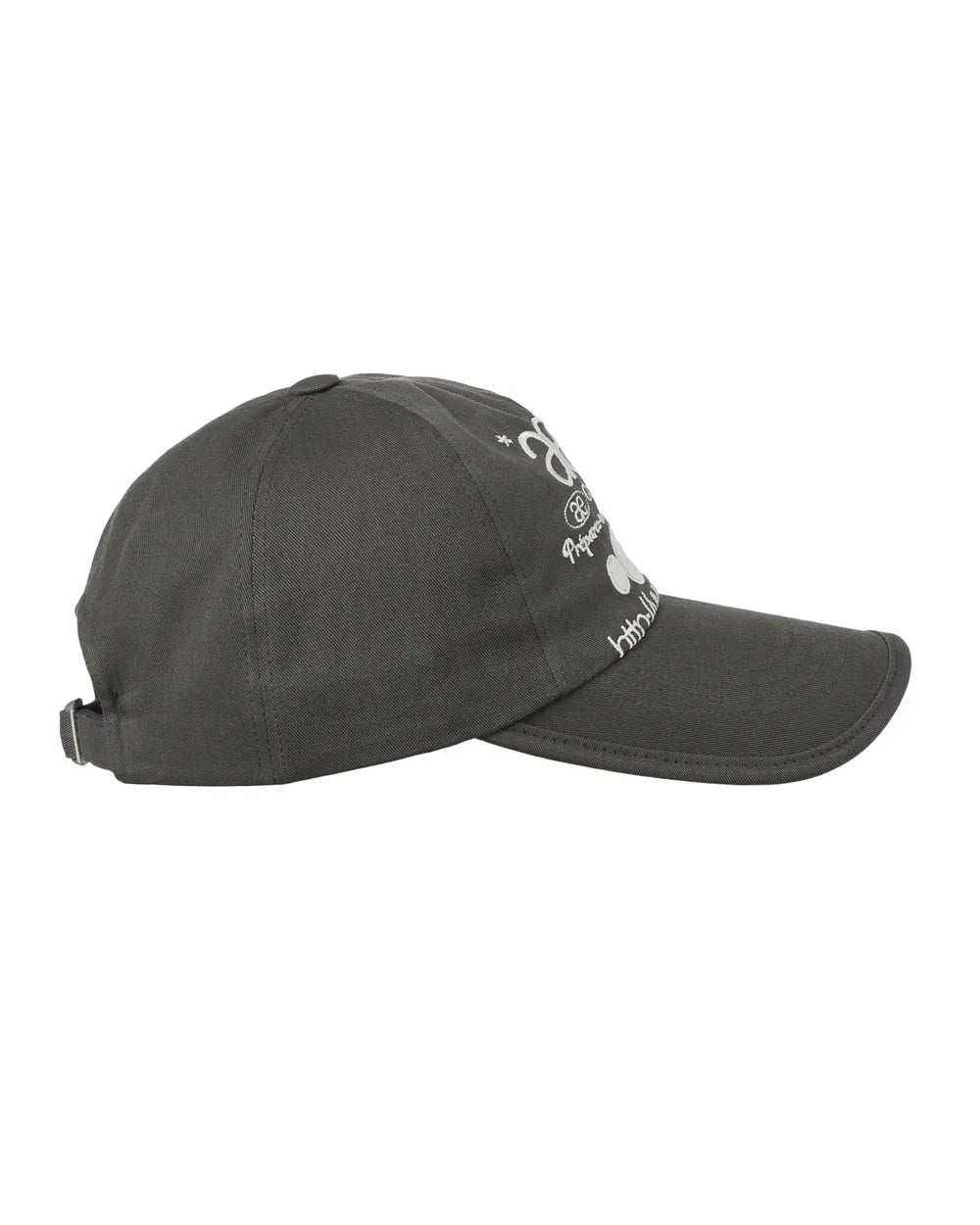 AEAE WEB LOGO 5 PANNEL BALL CAP (CHARCOAL)