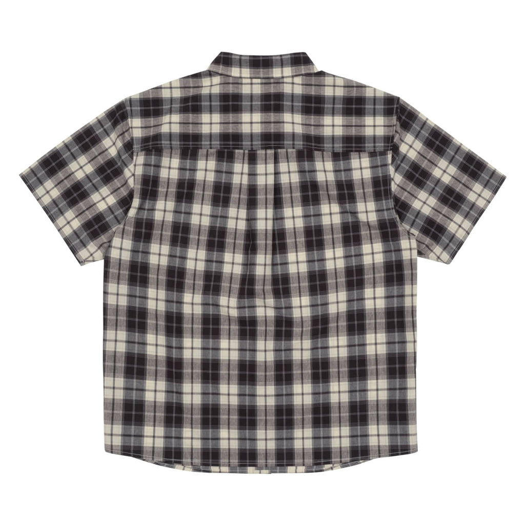 TCM MINI LOGO CHECK HALF SHIRTS (BROWN)