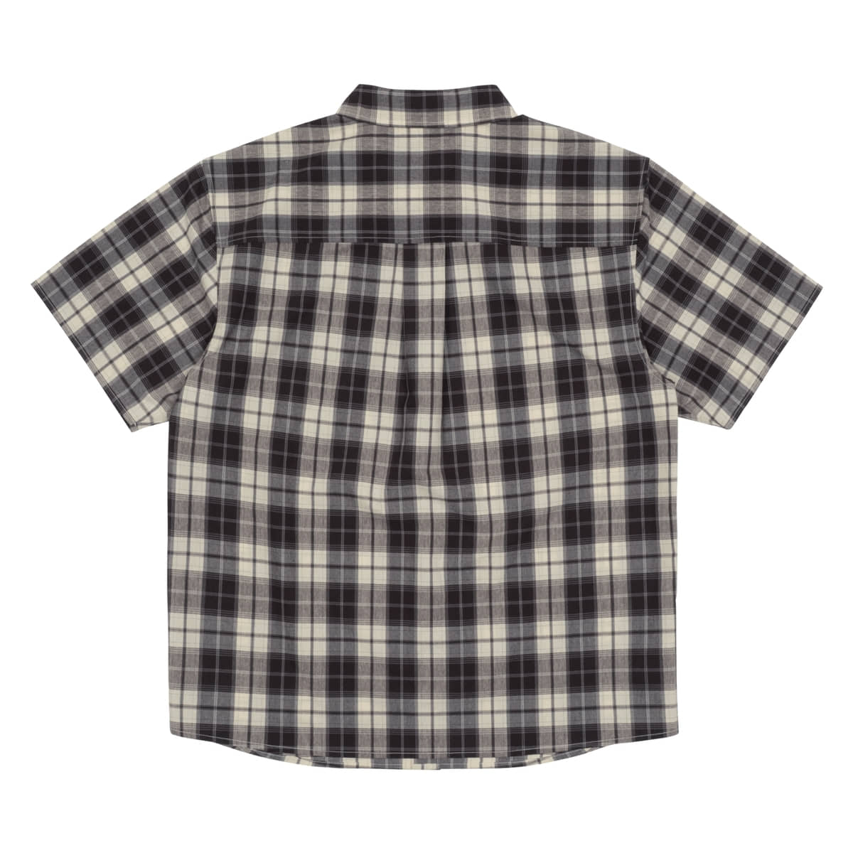 TCM MINI LOGO CHECK HALF SHIRTS (BROWN)