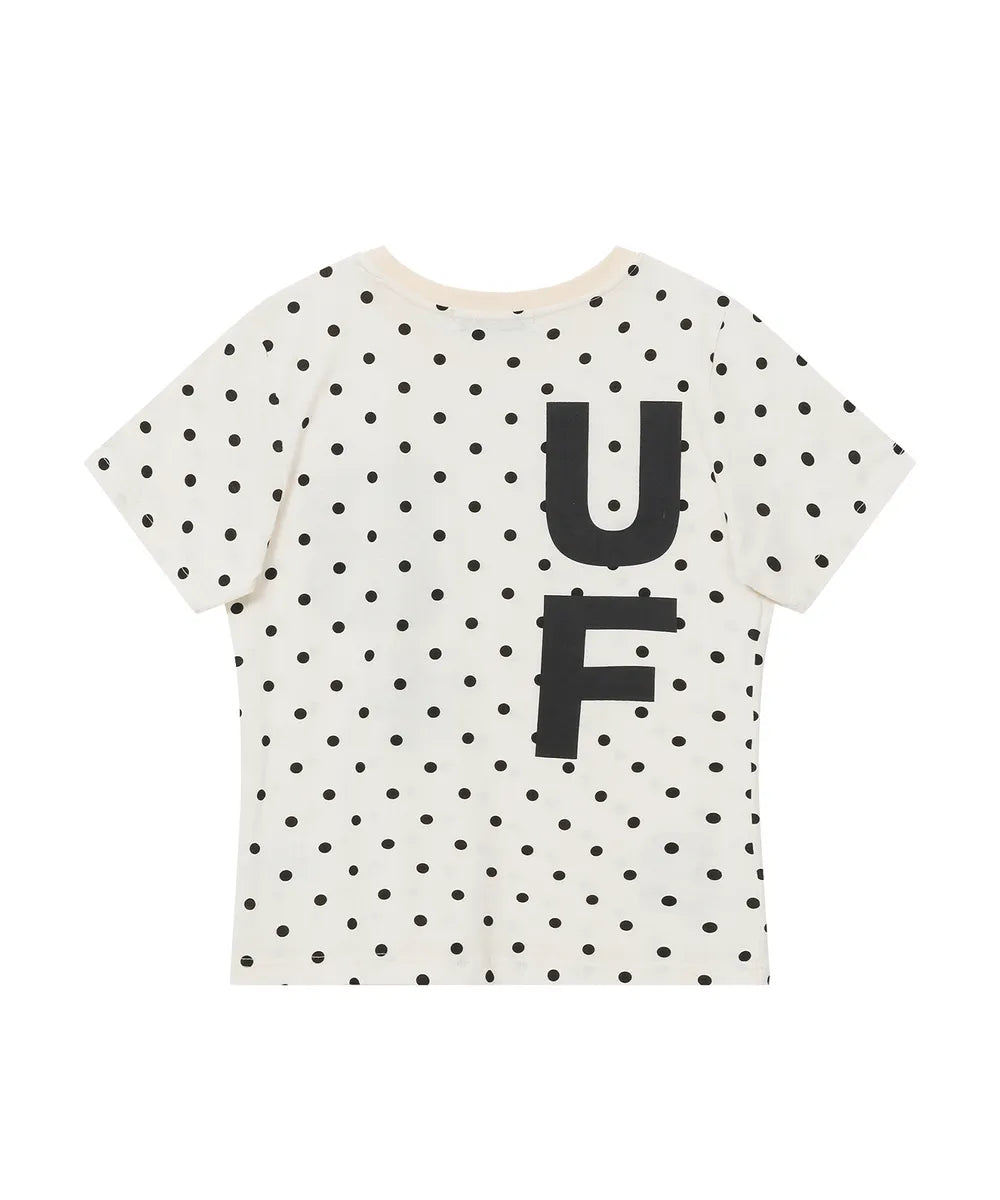 BAUF B LOGO SLIM FIT T-SHIRT (DOT IVORY)