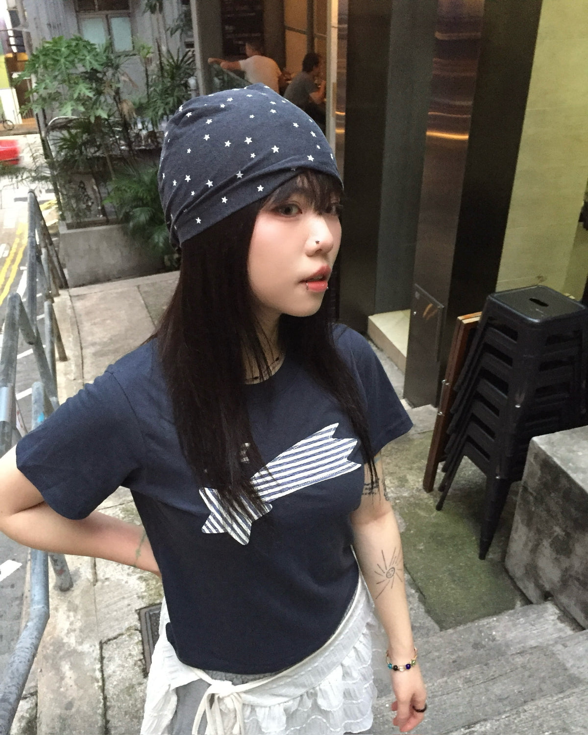 shooting star beanie (charcoal)